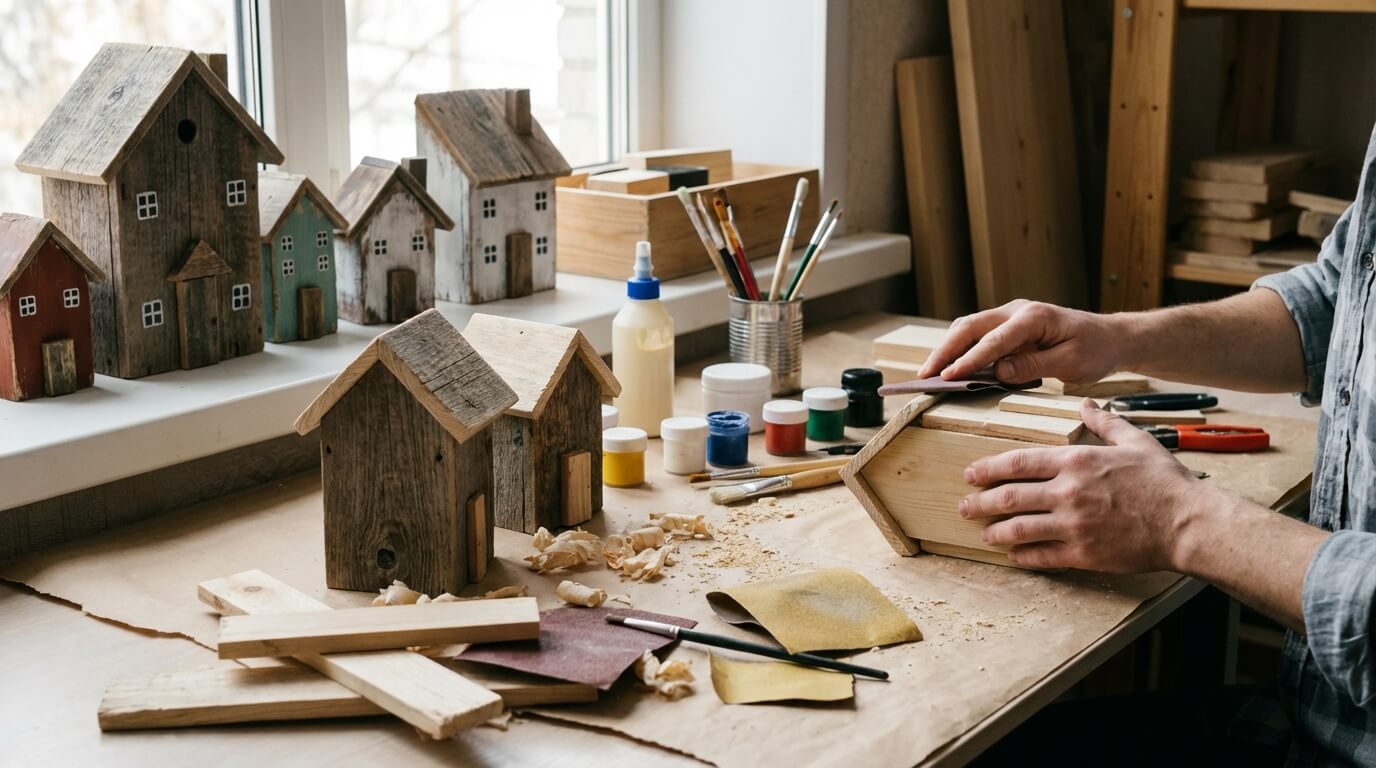 Čo obnáša výroba drevených dekoračných domčekov